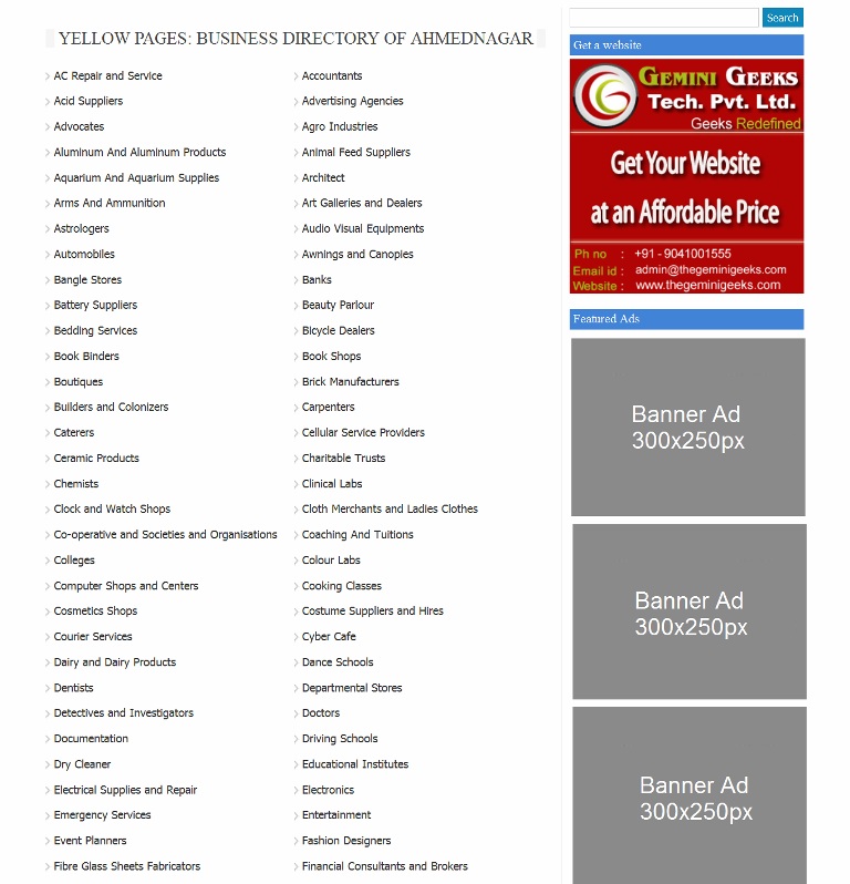 Ahmednagar Business Directory